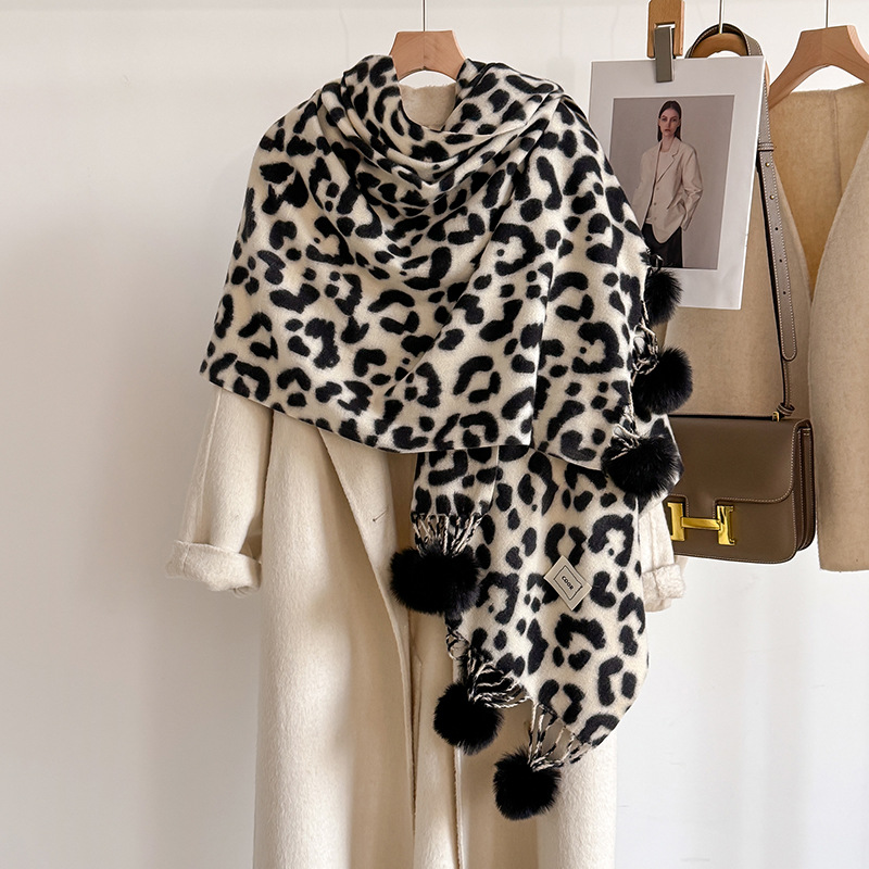 New Luxury Winter Leopard Two- - Cashmere Pashmina Wrap review and price