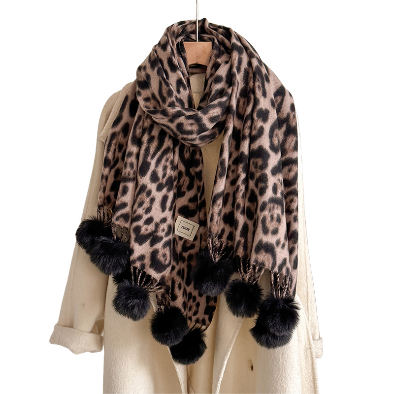 New Luxury Winter Leopard Two- - Cashmere Pashmina Wrap review and price