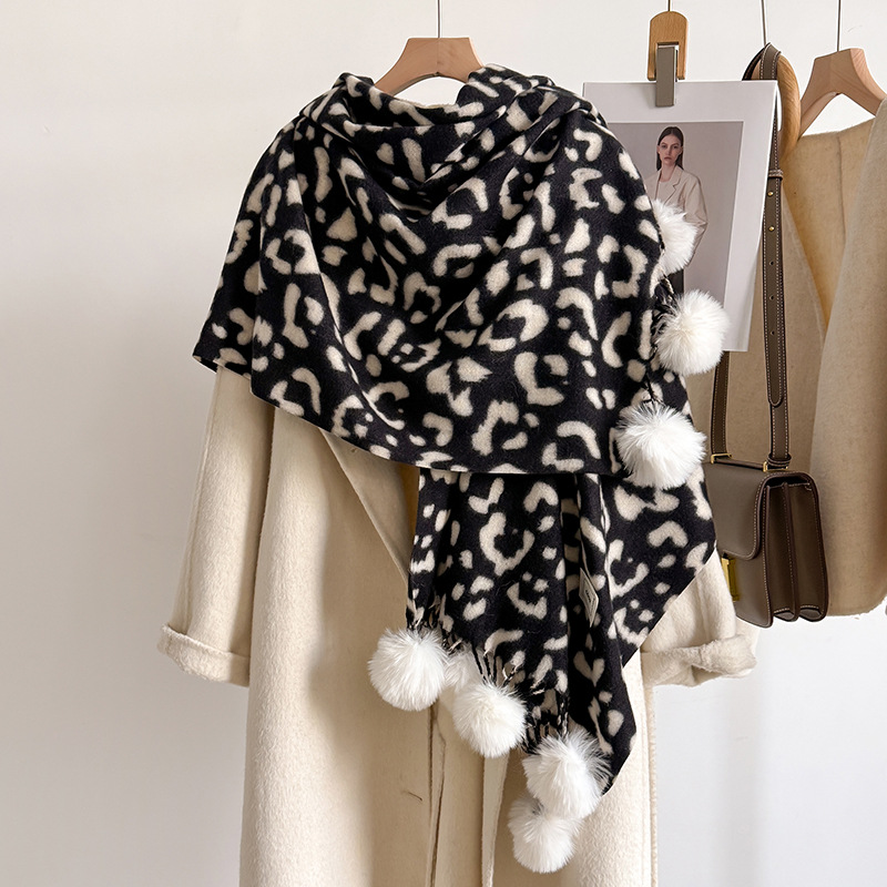 New Luxury Winter Leopard Two- - Cashmere Pashmina Wrap review and price