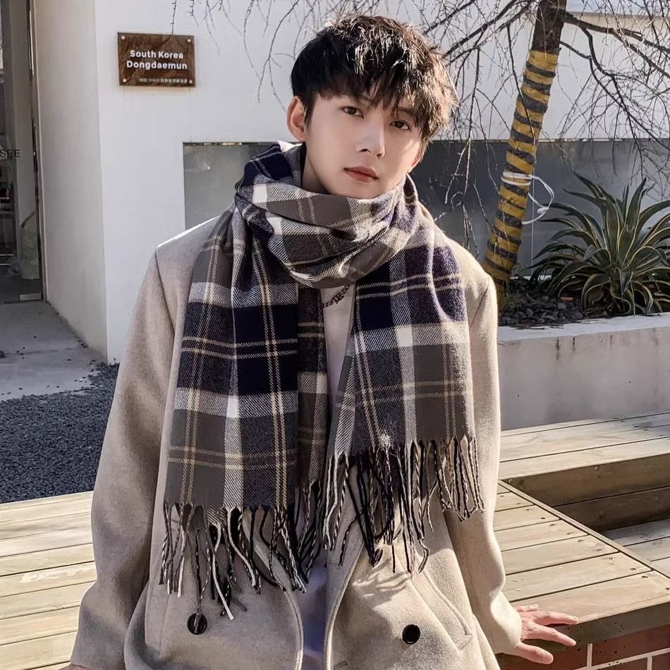 Scarf Men's Winter Trend Korea - Wool Scarf Men review and price
