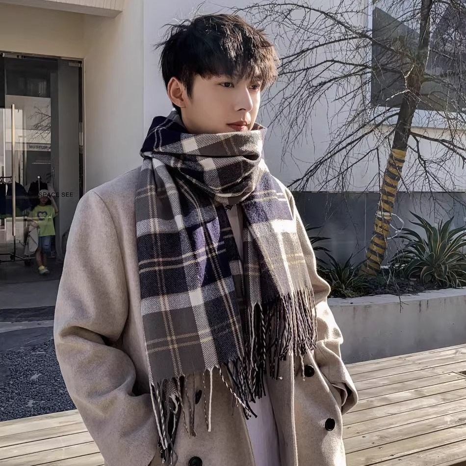 Scarf Men's Winter Trend Korea - Wool Scarf Men review and price