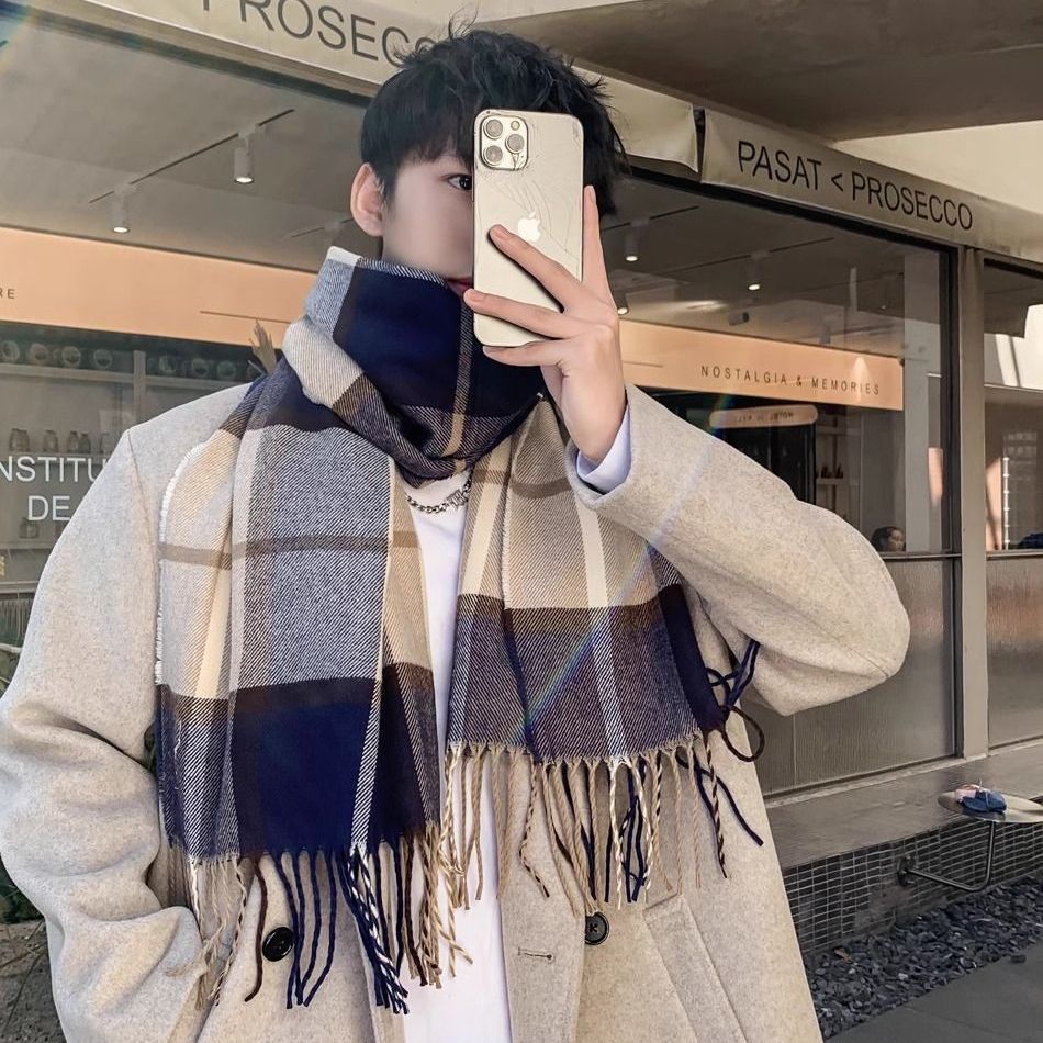 Scarf Men's Winter Trend Korea - Wool Scarf Men review and price