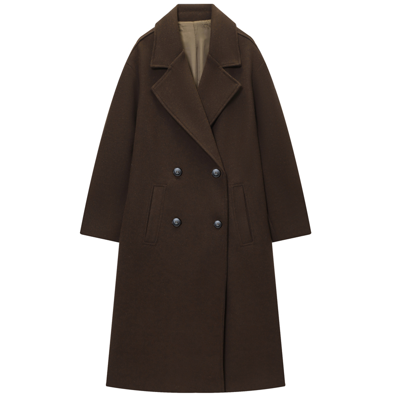 HXAO Women's Coat Brown Tweed  - Wool Coat Peacoat review and price
