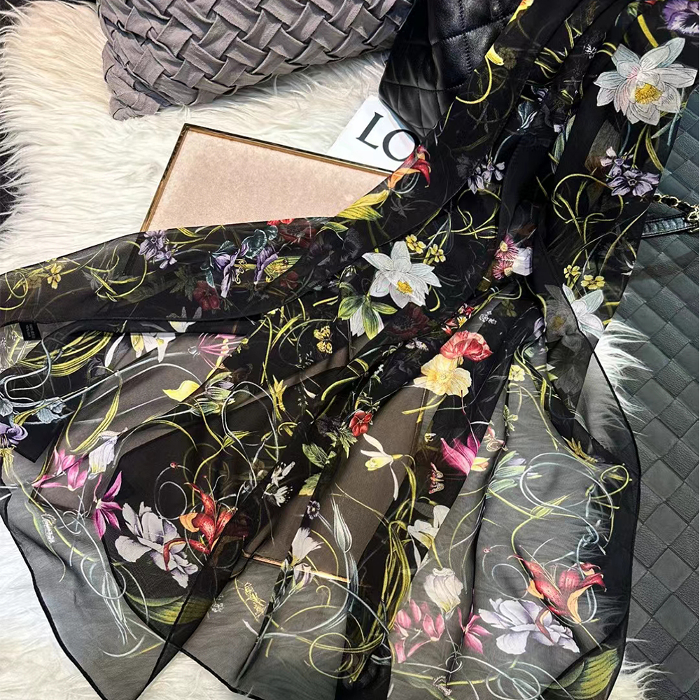 BYSIFA|New Black Pure Silk Wom - Shawl Wrap Winter review and price