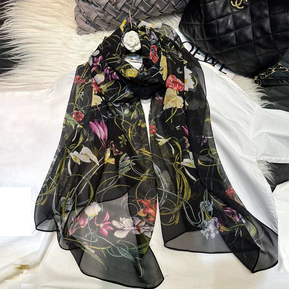 BYSIFA|New Black Pure Silk Wom - Shawl Wrap Winter review and price