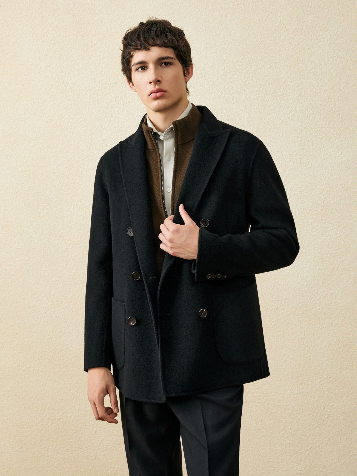 Men‘s 100% Wool Short Coat | B - Wool Coat Peacoat review and price