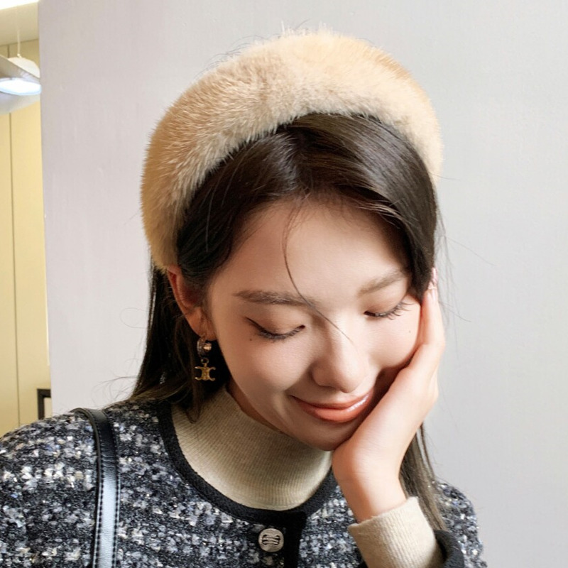 Real Mink Fur Headband Natural - Winter Headband Fleece review and price