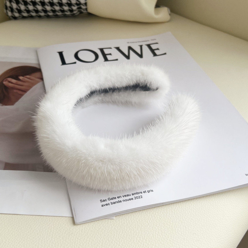 Real Mink Fur Headband Natural - Winter Headband Fleece review and price