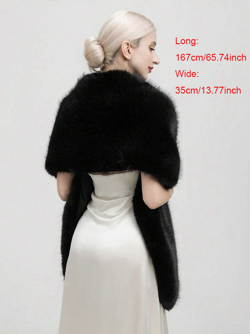 Fashion Luxury Faux Fox Fur Sh - Shawl Wrap Winter review and price