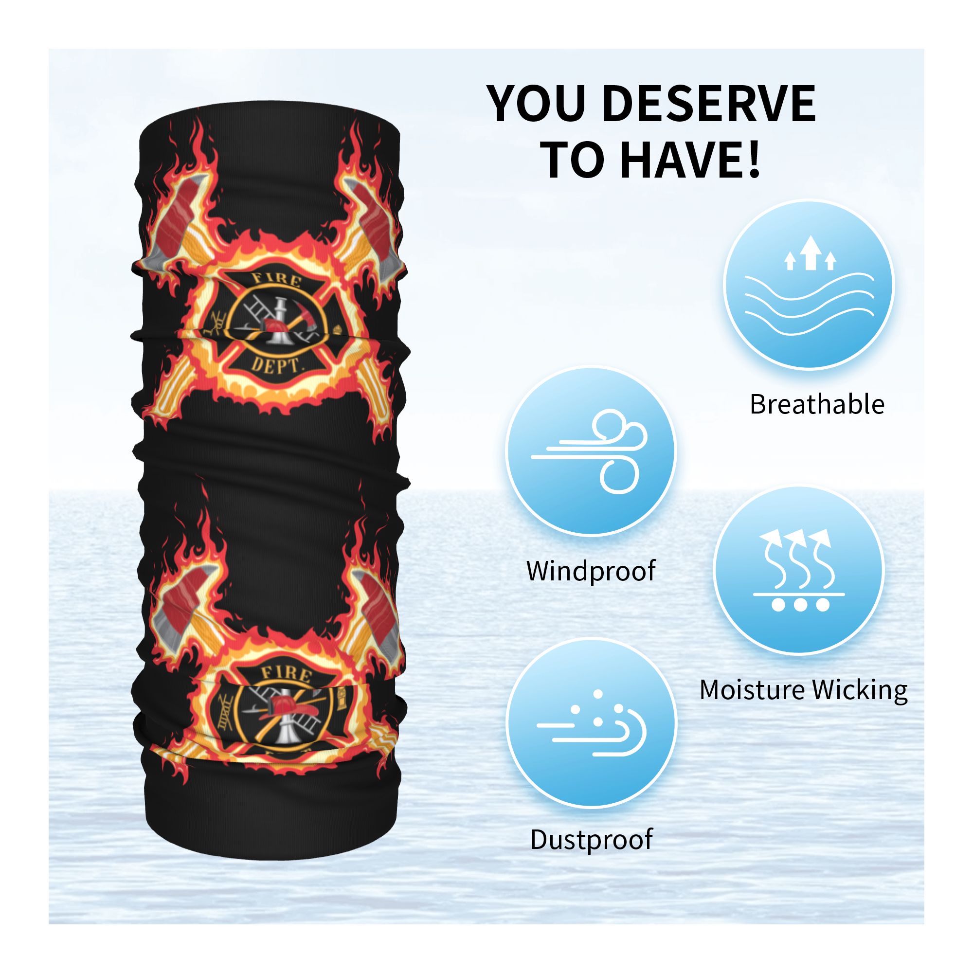 Custom Firefighter Cross Banda - Neck Gaiter Fleece review and price