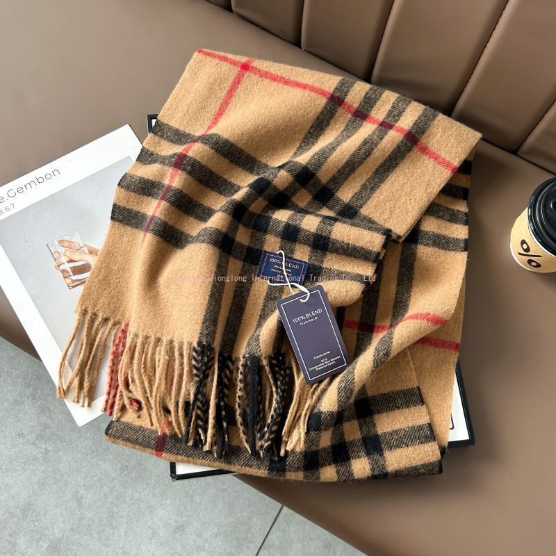 Autumn and winter classic chec - Wool Scarf Men review and price