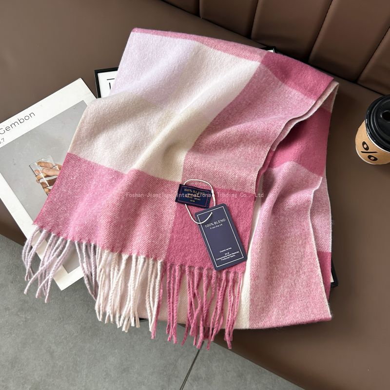 Autumn and winter classic chec - Wool Scarf Men review and price