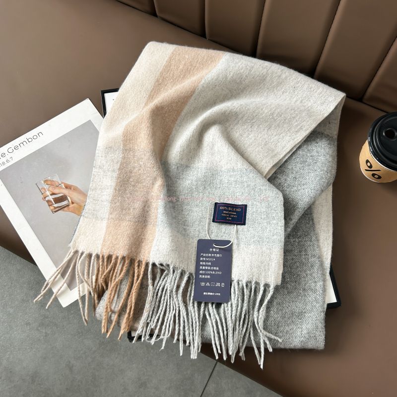 Autumn and winter classic chec - Wool Scarf Men review and price