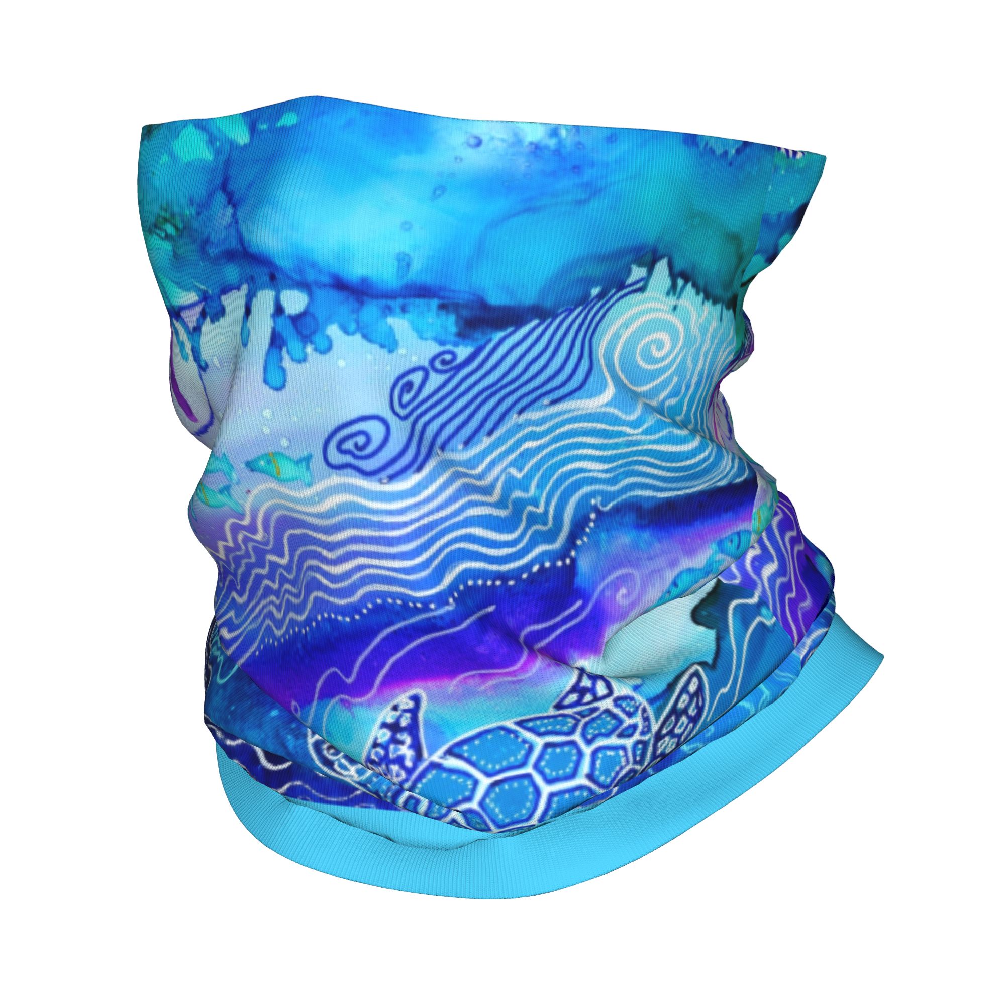 Custom Ocean Turtle Dive Winte - Neck Gaiter Fleece review and price